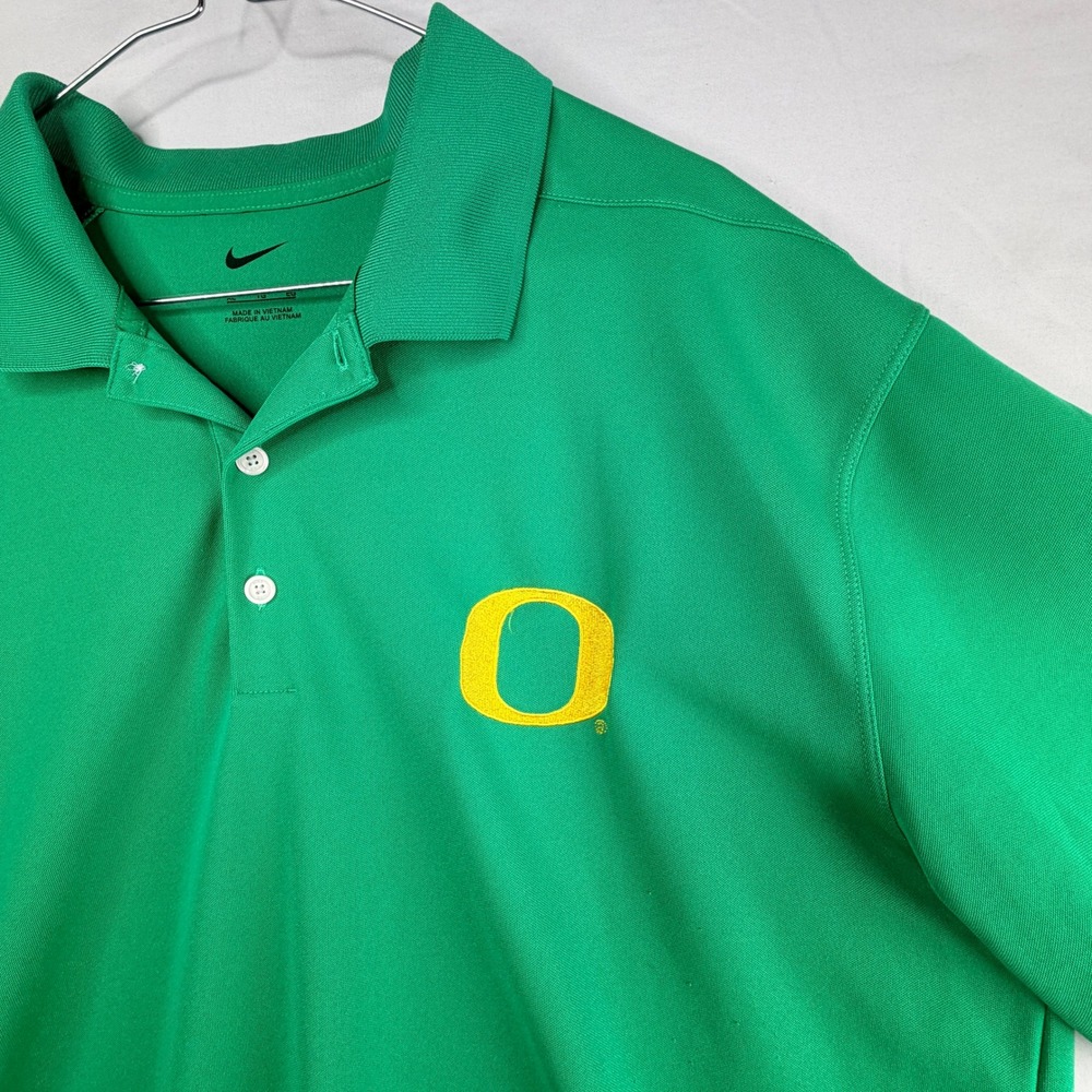 Nike Oregon Ducks Mens XL Green Short Sleeve Polo Shirt Toyota Logo NCAA Golf - Picture 2 of 11